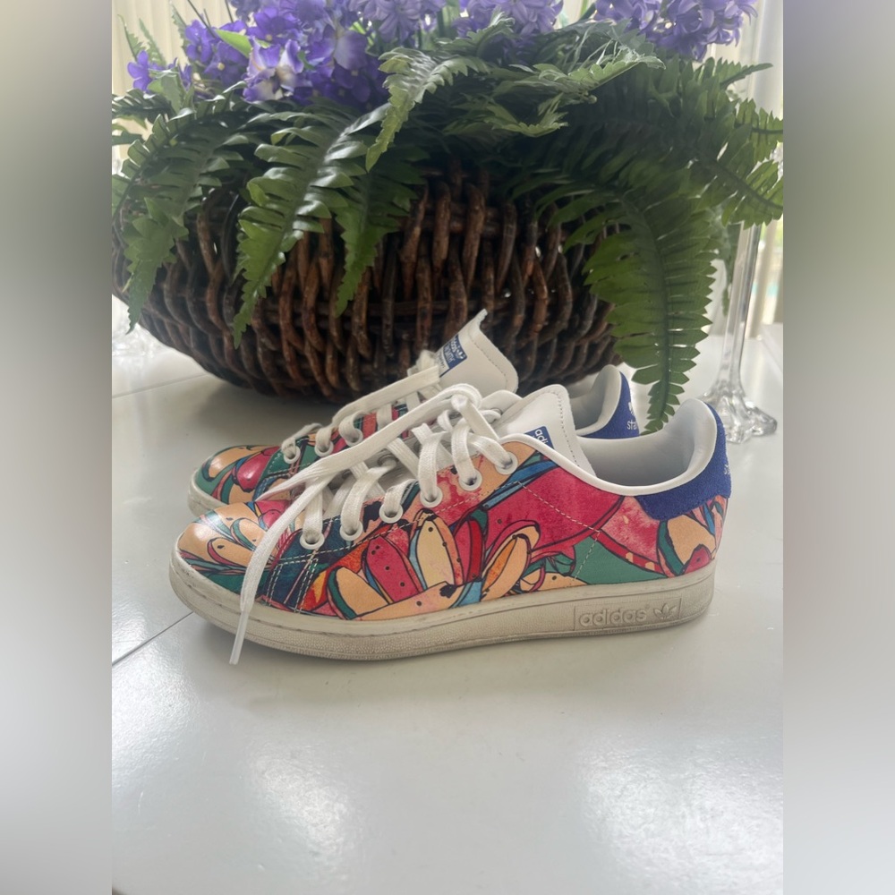 Adidas Stan Smith Leather Sneakers The Farm 2016 Wmn Sz 6 Multicolor S32036